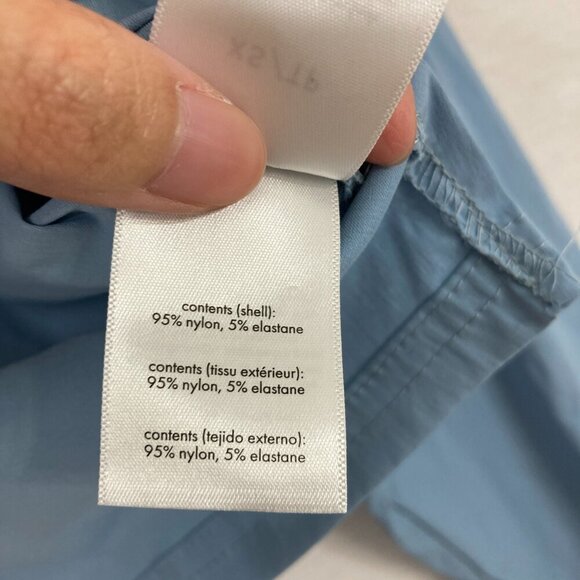 WeWoreWhat Revolve Cropped Quarter Zip Pullover Solid- Dusty Blue XS - Picture 9 of 11